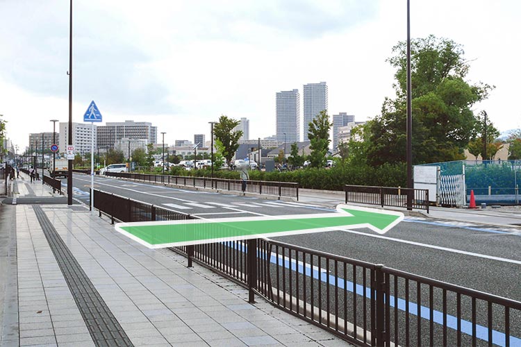 右手に安満遺跡公園が見えてきたら横断歩道渡ってすぐ